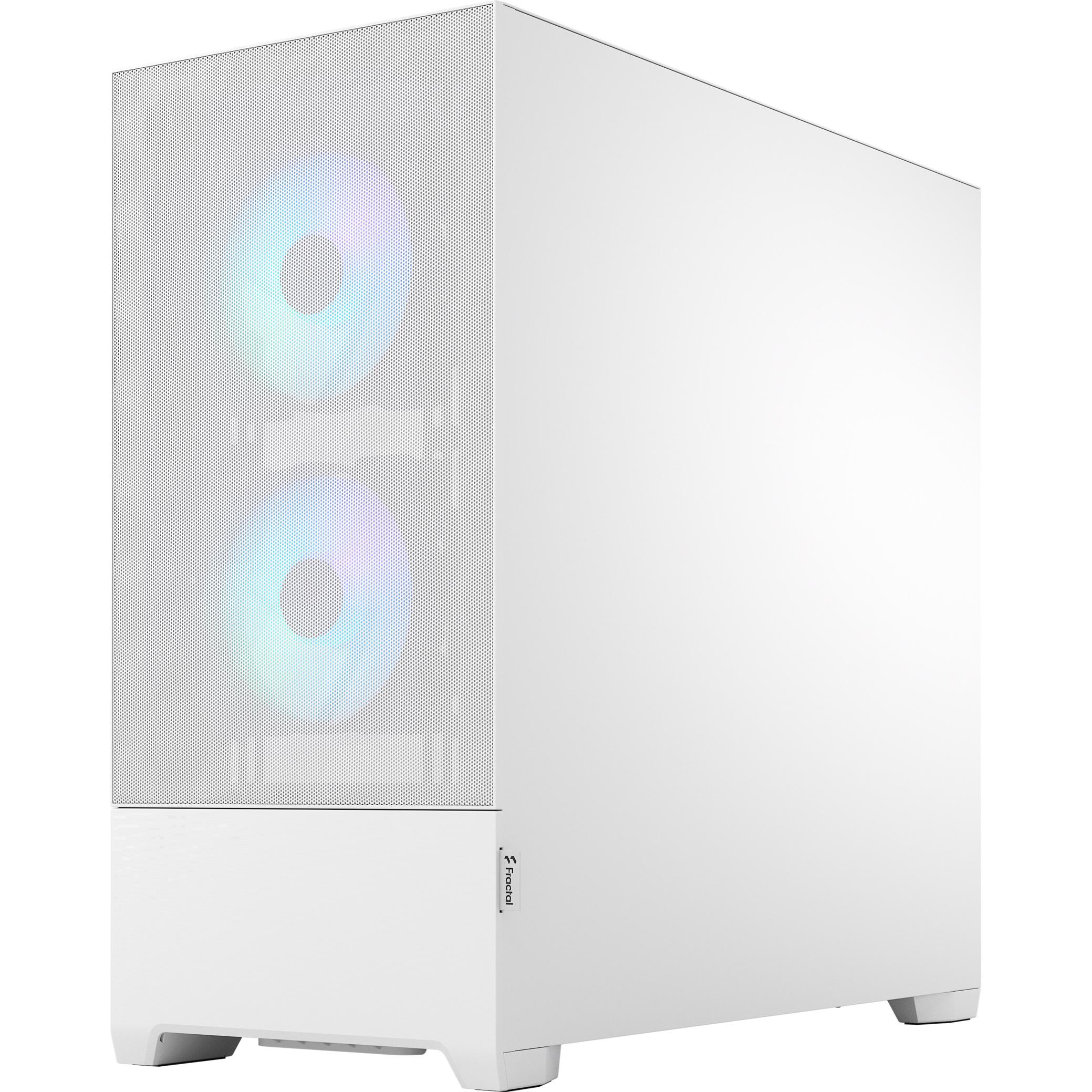 A large main feature product image of Fractal Design Pop Air RGB TG Clear Tint Mid Tower Case (White)