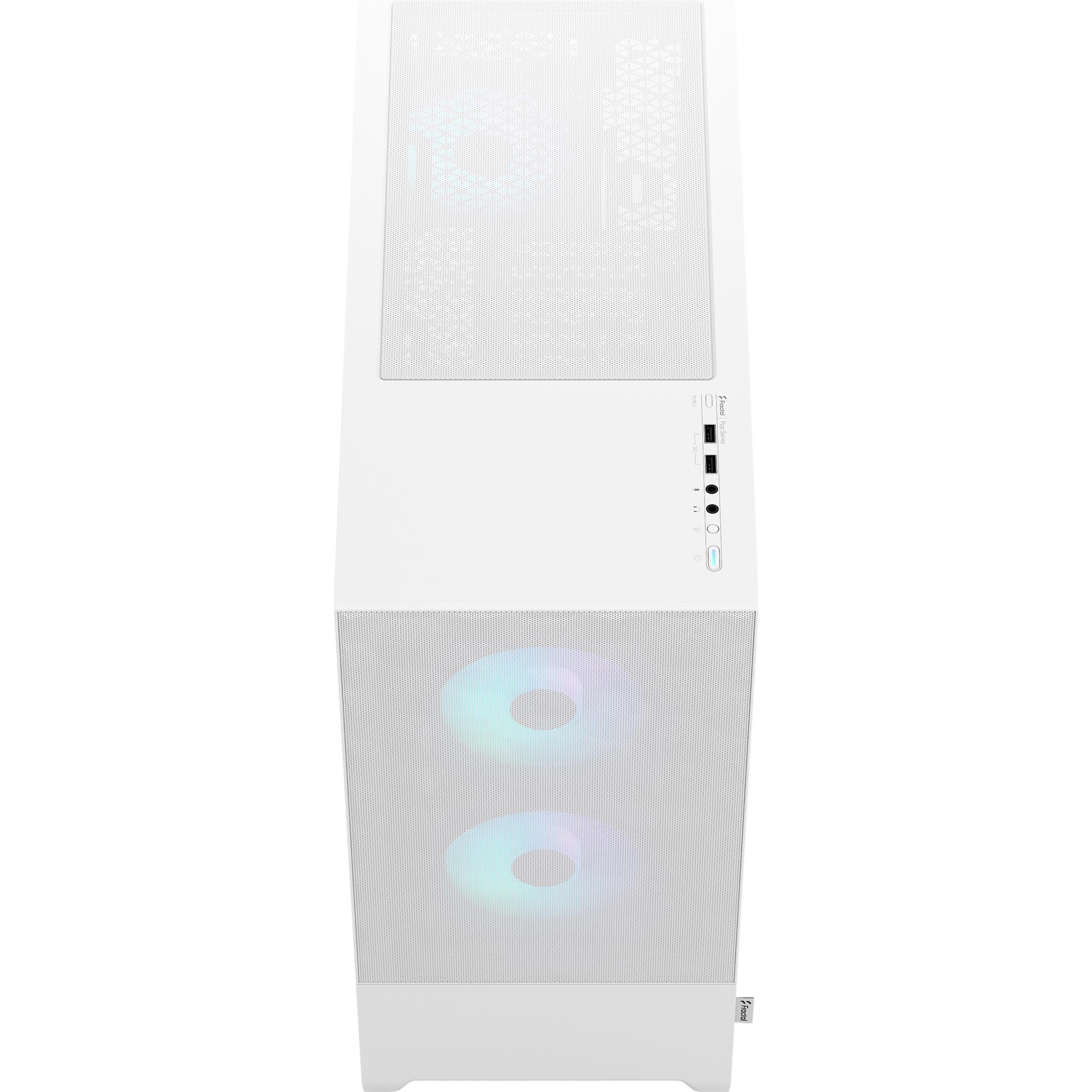 A large main feature product image of Fractal Design Pop Air RGB TG Clear Tint Mid Tower Case (White)