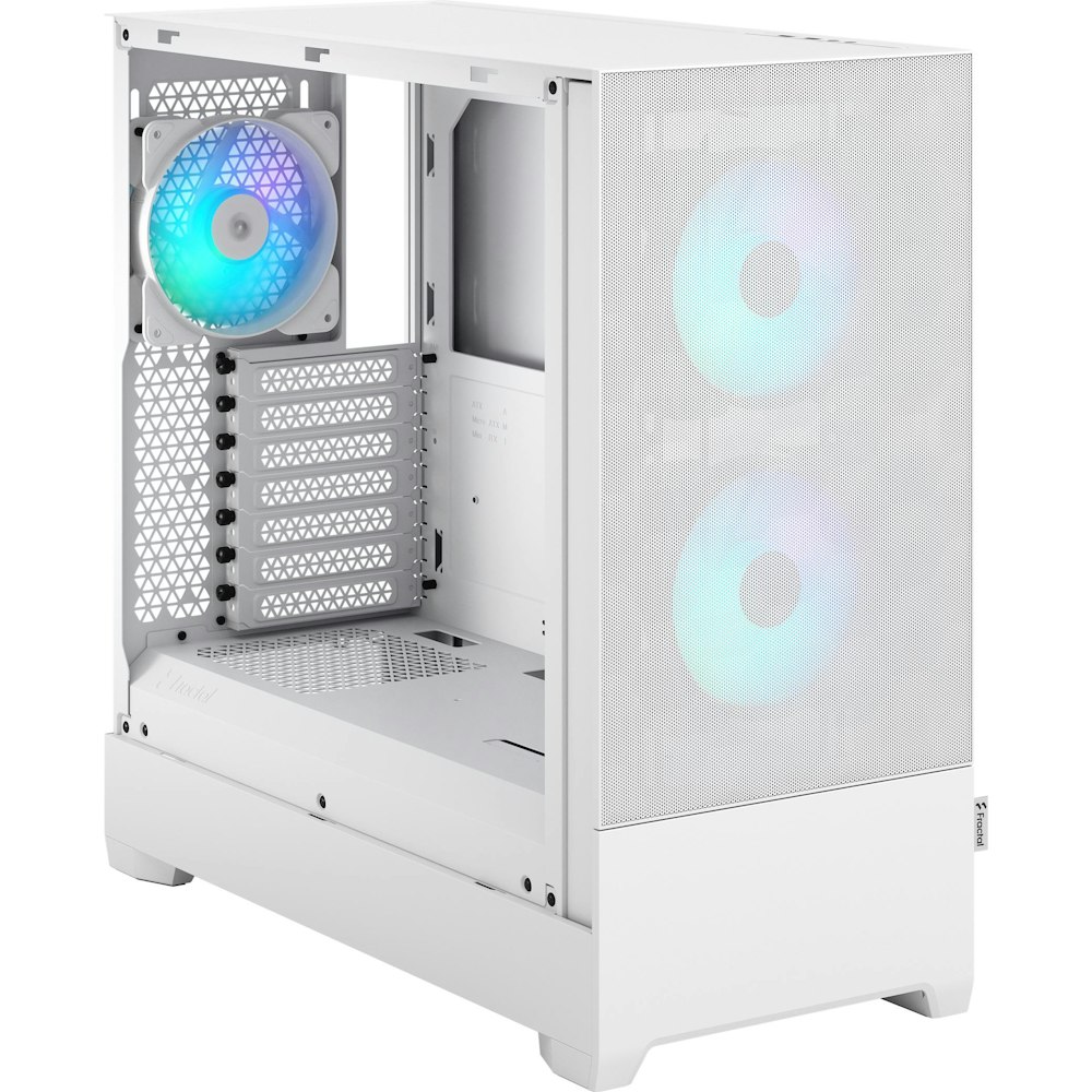 A large main feature product image of Fractal Design Pop Air RGB TG Clear Tint Mid Tower Case - White