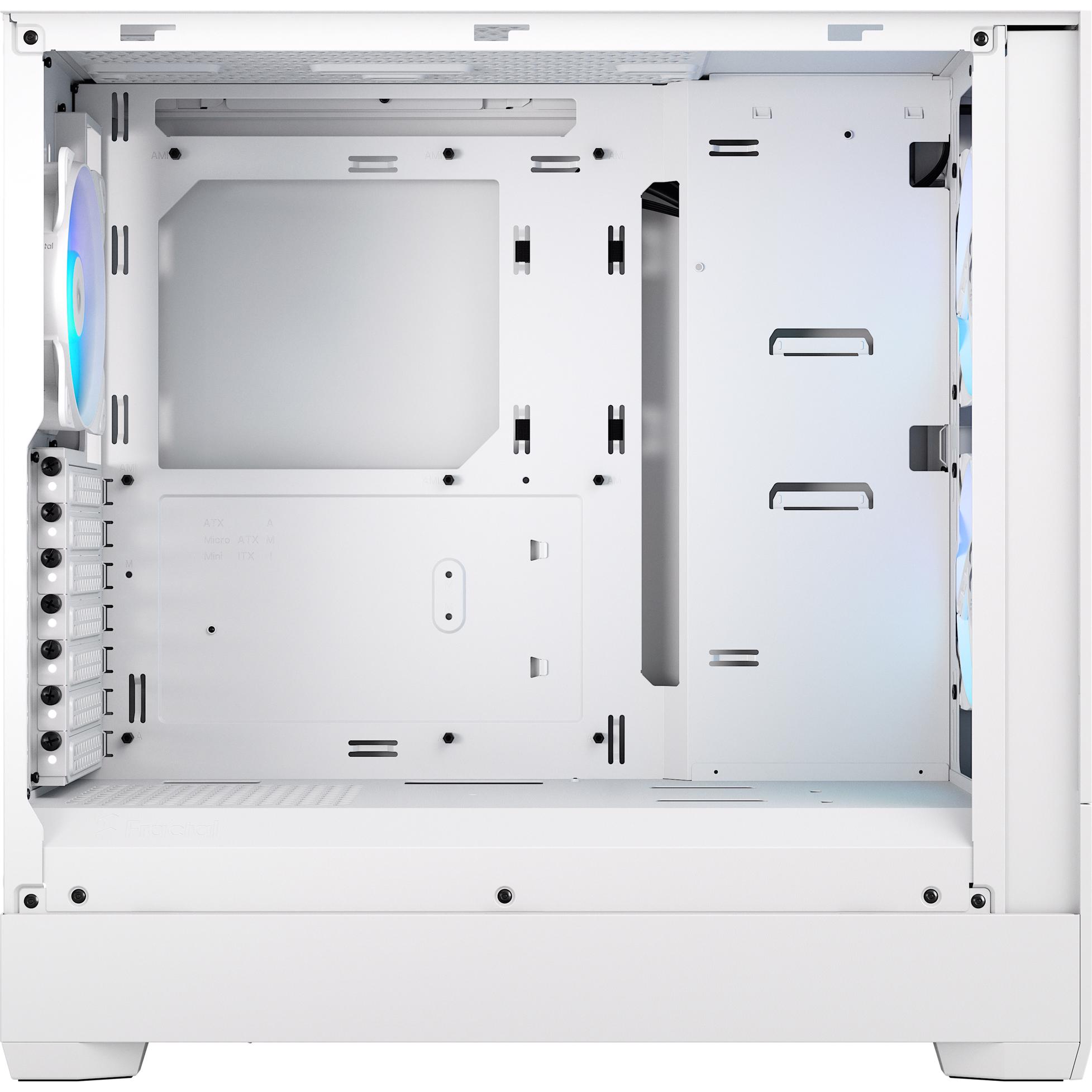 A large main feature product image of Fractal Design Pop Air RGB TG Clear Tint Mid Tower Case (White)