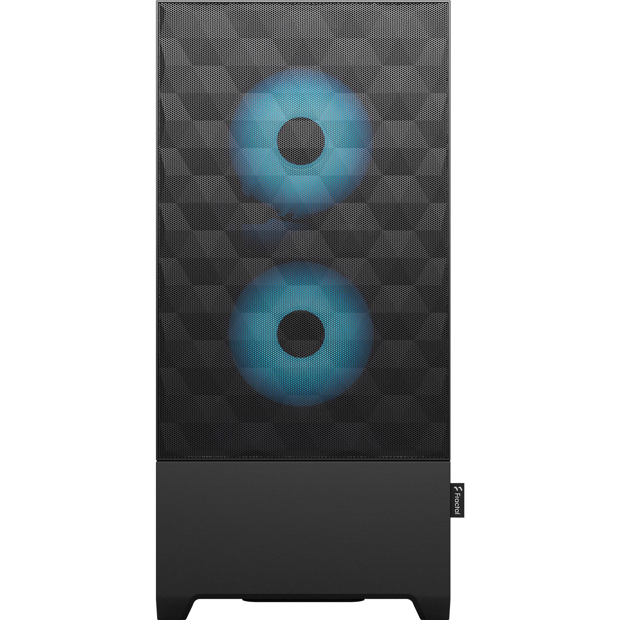 A large main feature product image of Fractal Design Pop Air RGB TG Clear Tint Mid Tower Case (Cyan Core)