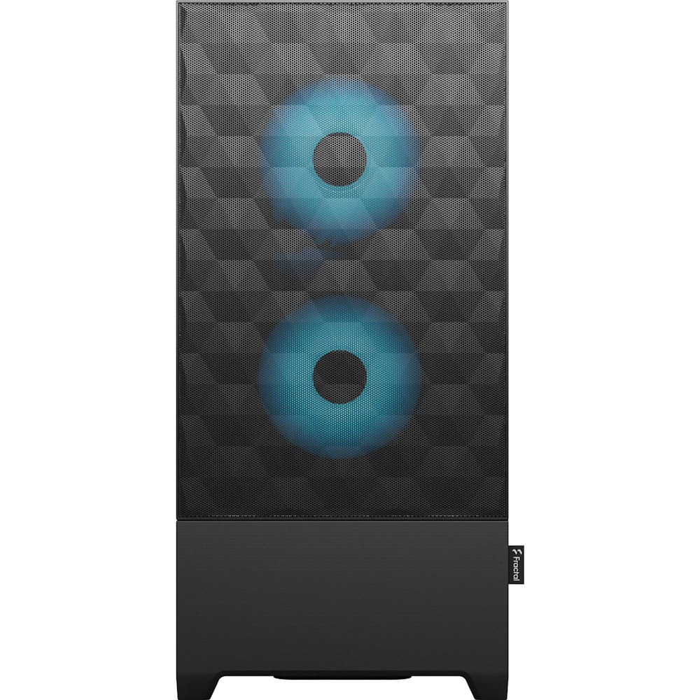 A large main feature product image of Fractal Design Pop Air RGB TG Clear Tint Mid Tower Case - Cyan Core