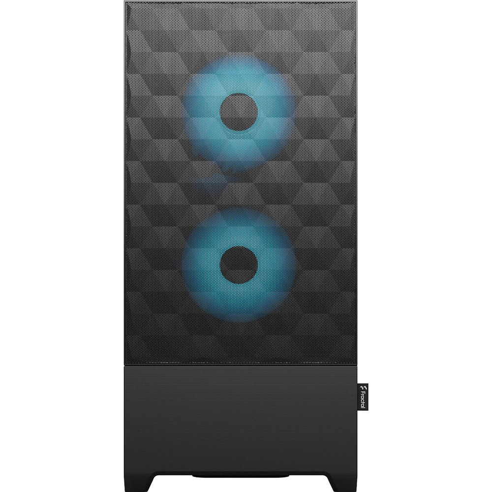 A large main feature product image of Fractal Design Pop Air RGB TG Clear Tint Mid Tower Case (Cyan Core)