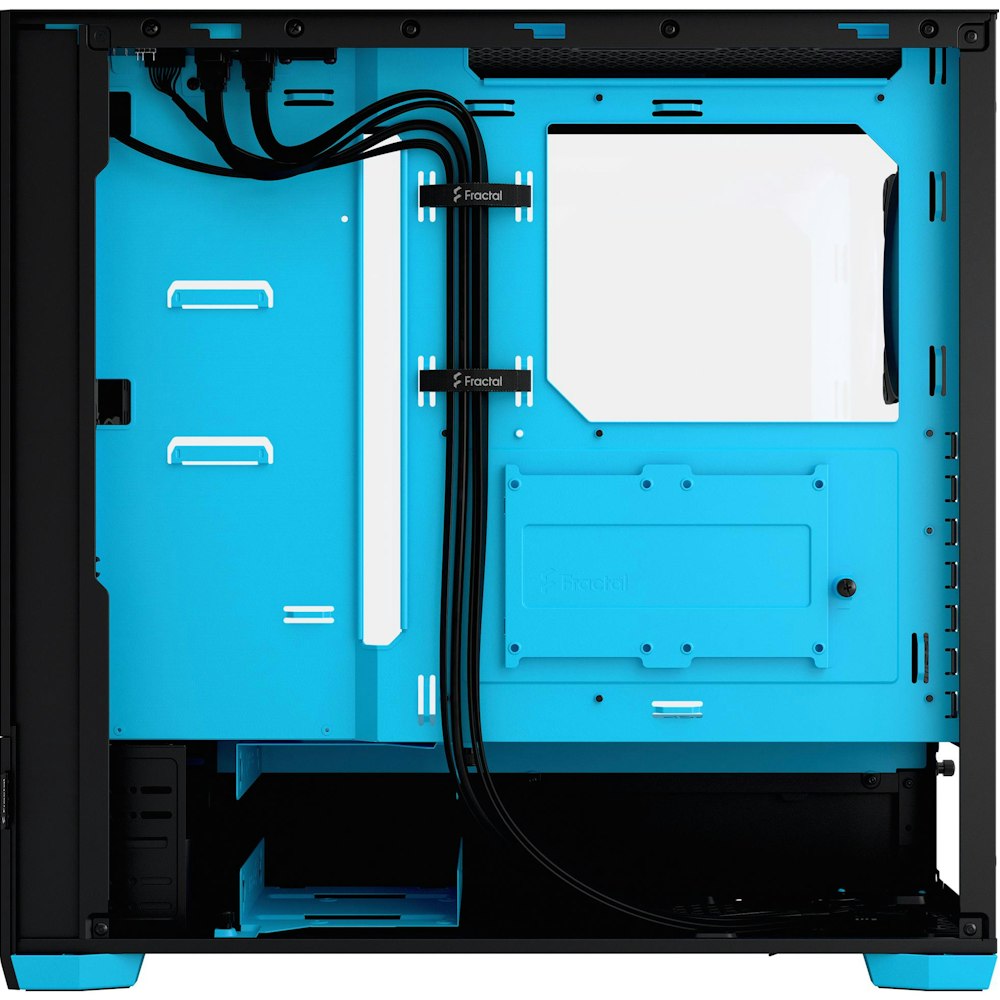 A large main feature product image of Fractal Design Pop Air RGB TG Clear Tint Mid Tower Case (Cyan Core)
