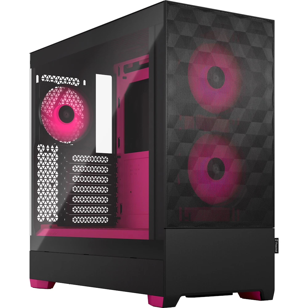 Fractal Design Pop Air RGB TG Clear Tint Mid Tower Case (Magenta Core)