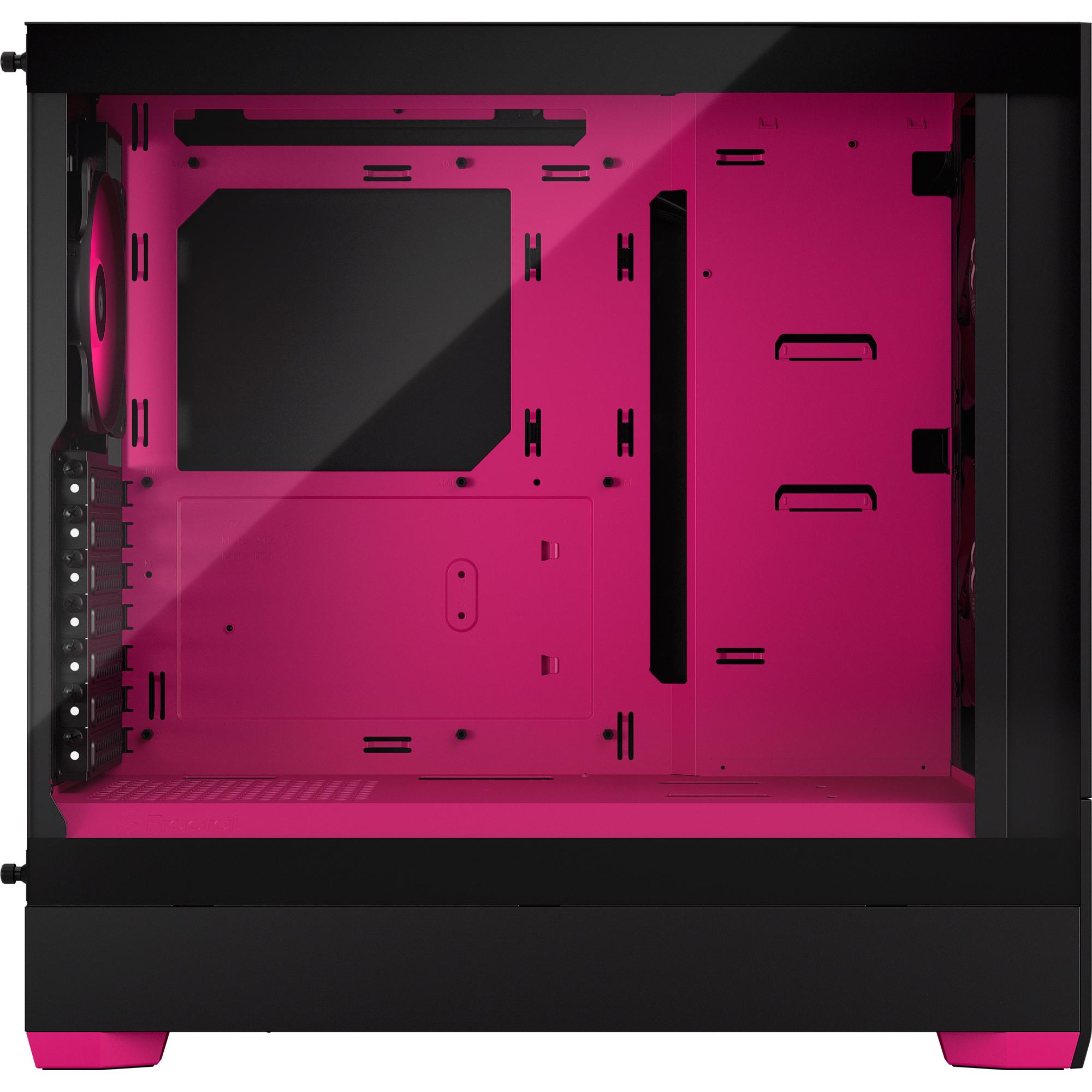 A large main feature product image of Fractal Design Pop Air RGB TG Clear Tint Mid Tower Case (Magenta Core)