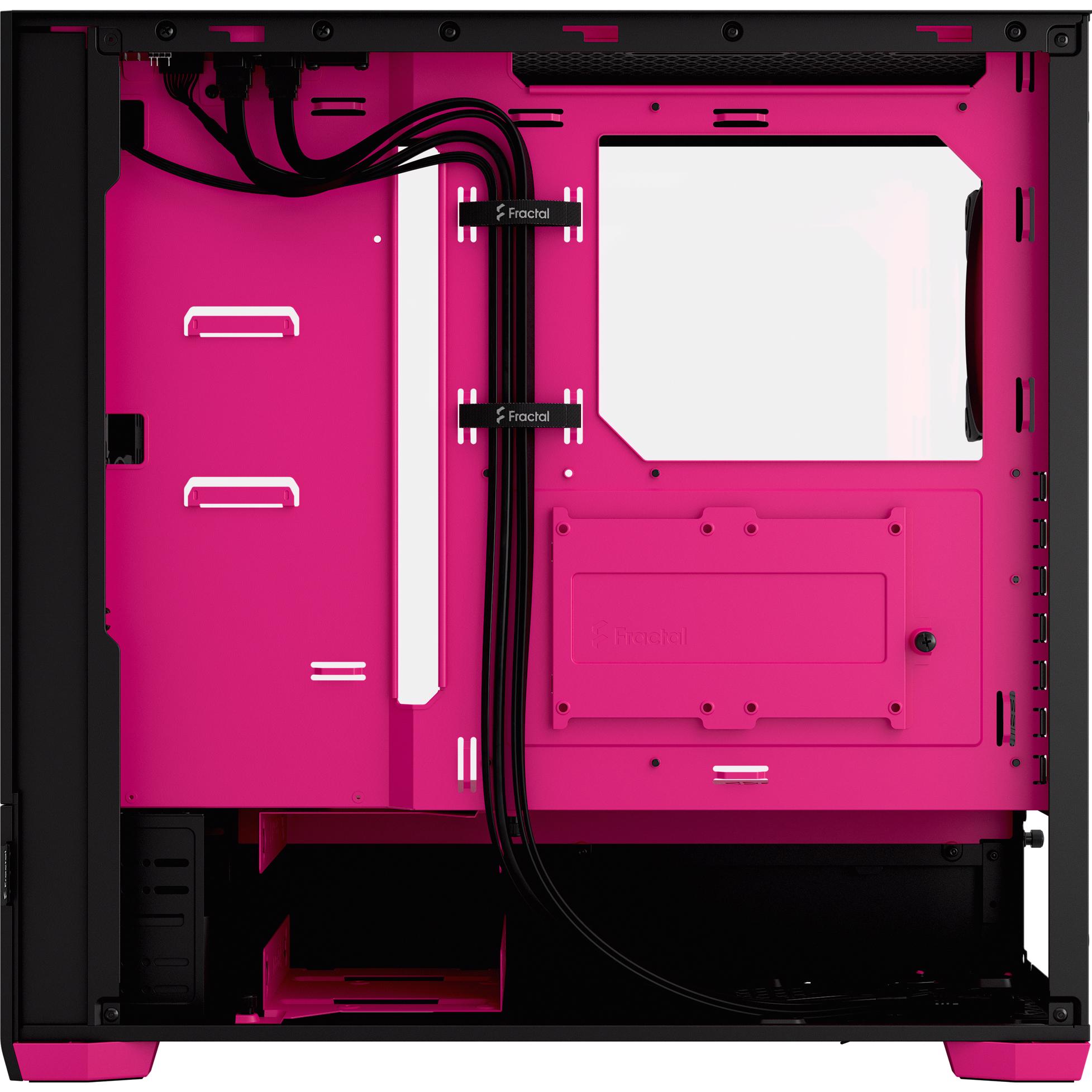 A large main feature product image of Fractal Design Pop Air RGB TG Clear Tint Mid Tower Case (Magenta Core)