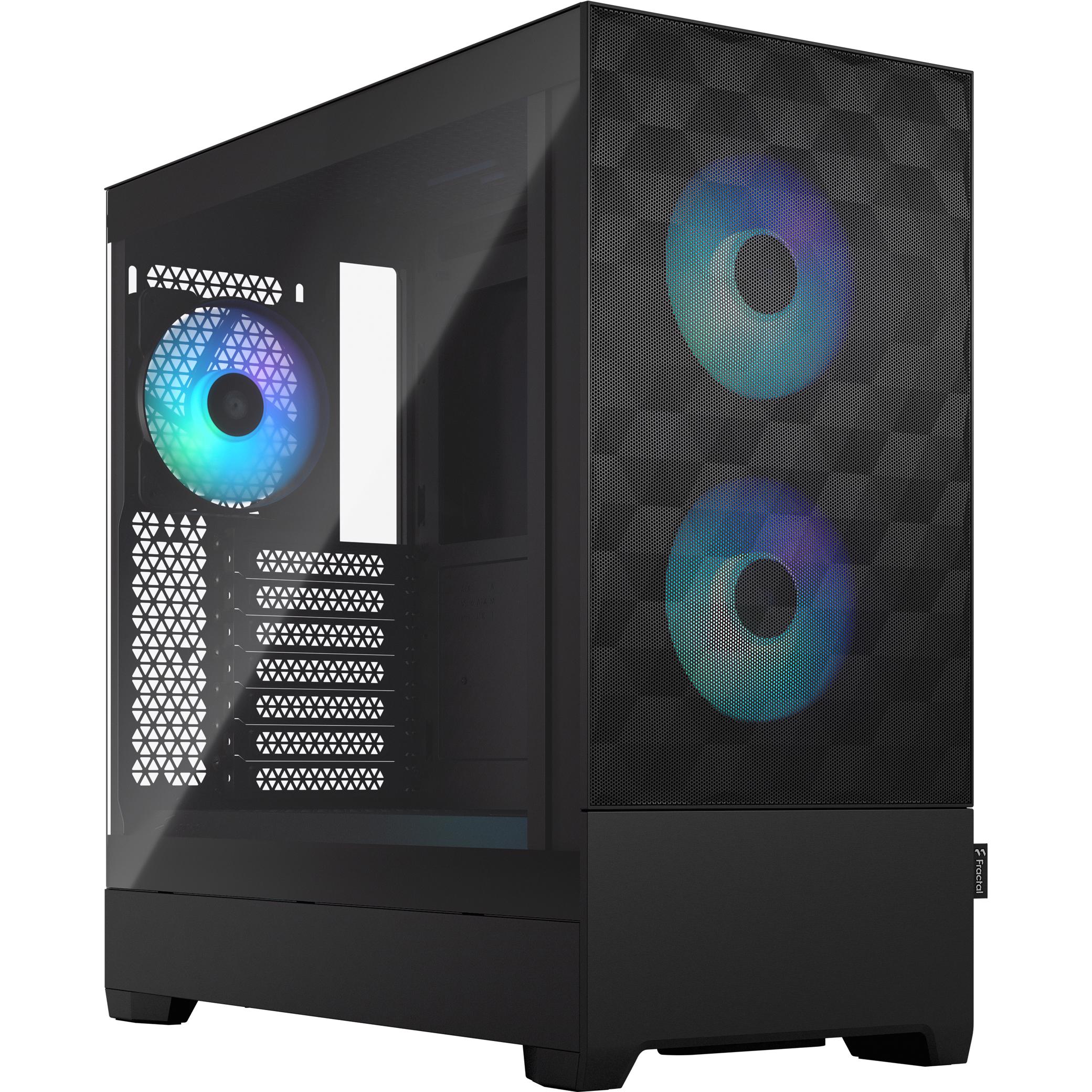 A large main feature product image of Fractal Design Pop Air RGB TG Clear Tint Mid Tower Case (Black)