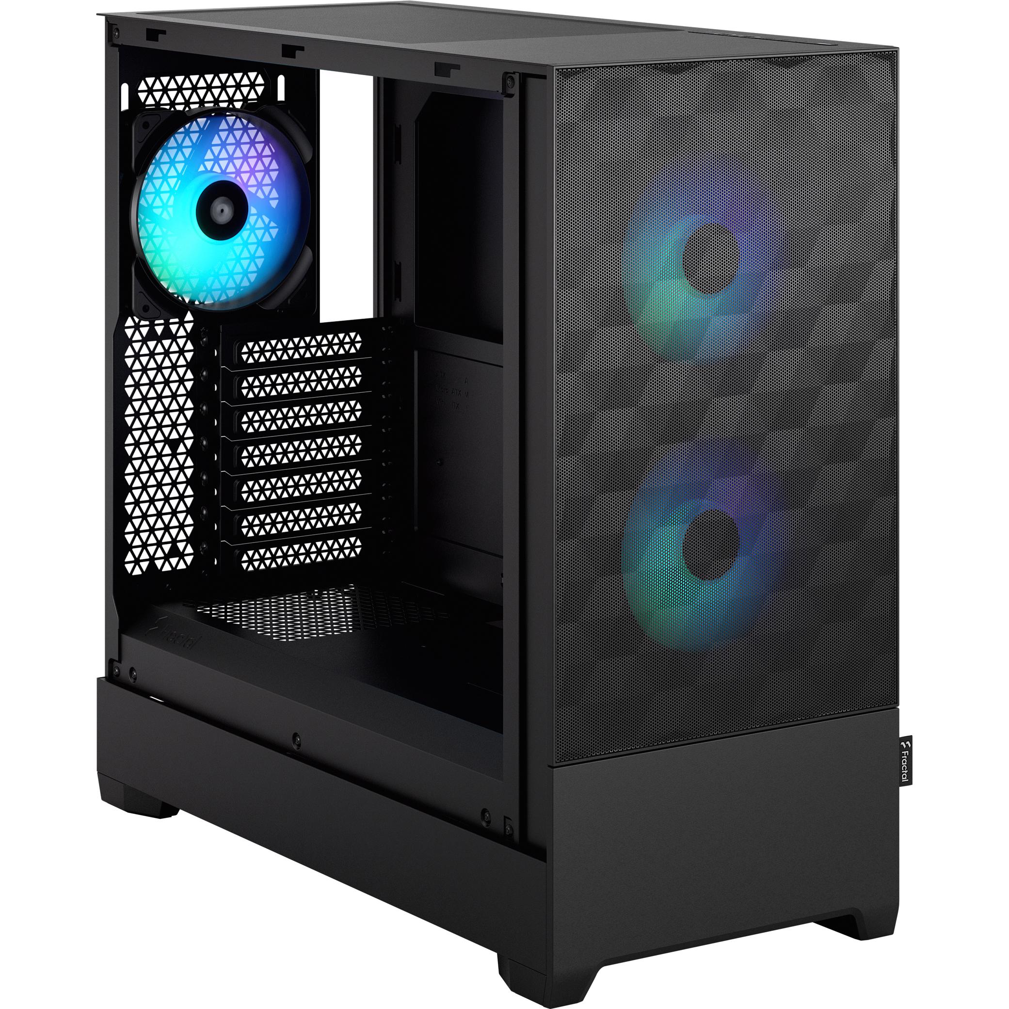 A large main feature product image of Fractal Design Pop Air RGB TG Clear Tint Mid Tower Case (Black)