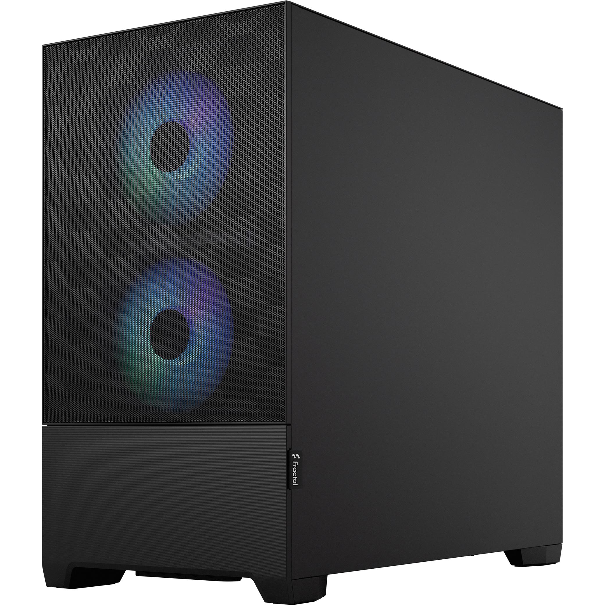 A large main feature product image of Fractal Design Pop Mini Air RGB TG Clear Tint Micro Tower Case (Black)