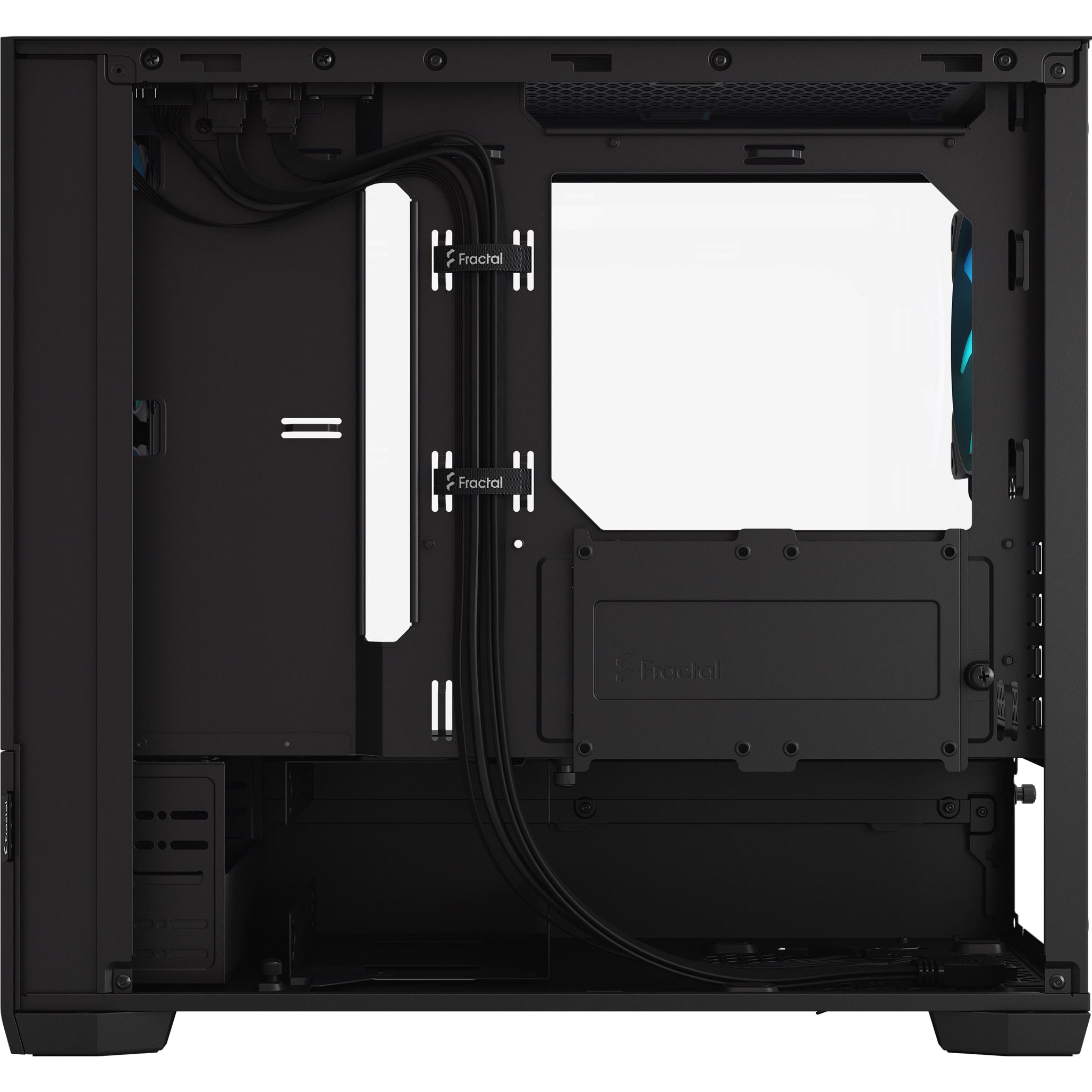 A large main feature product image of Fractal Design Pop Mini Air RGB TG Clear Tint Micro Tower Case (Black)