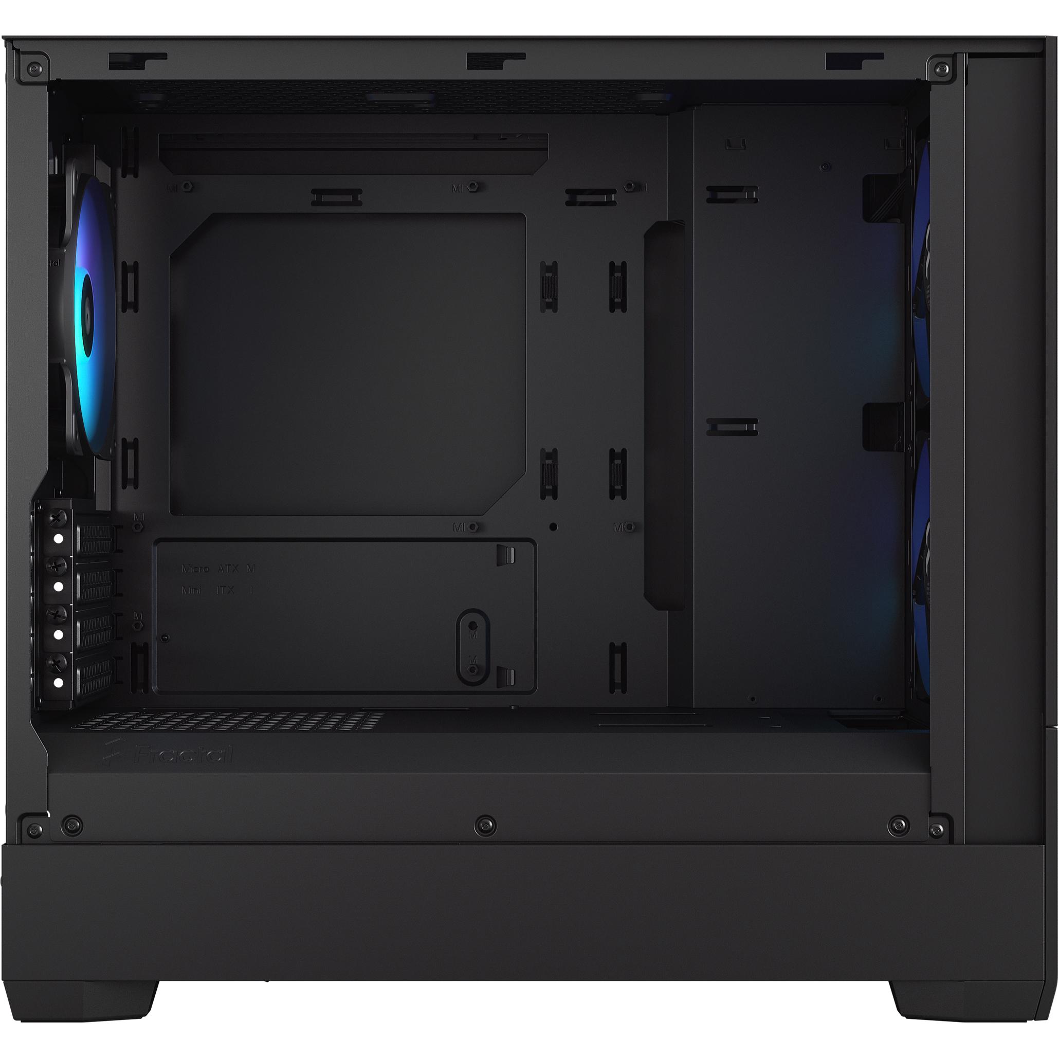 A large main feature product image of Fractal Design Pop Mini Air RGB TG Clear Tint Micro Tower Case (Black)