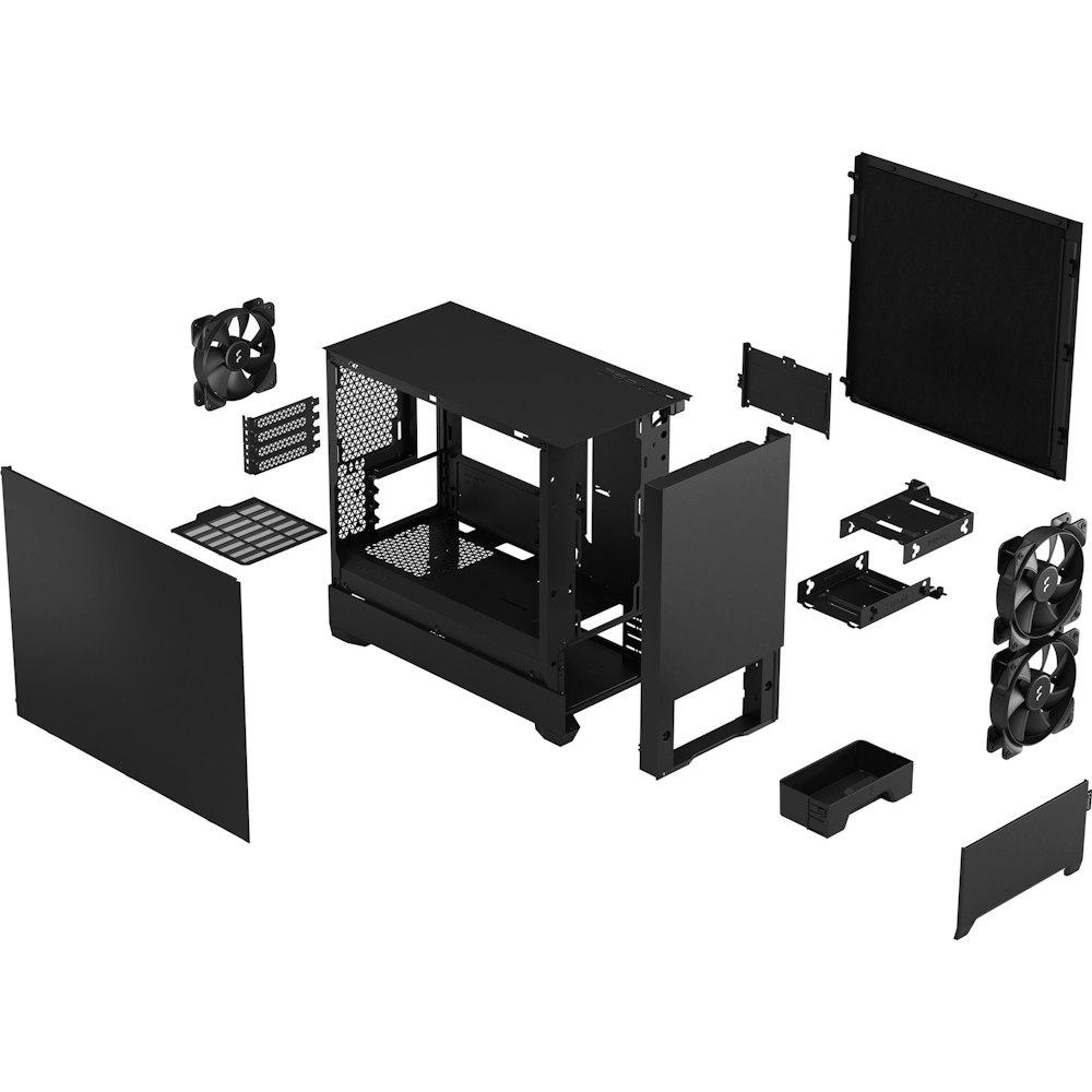 A large main feature product image of Fractal Design Pop Mini Silent Micro Tower Case - Black