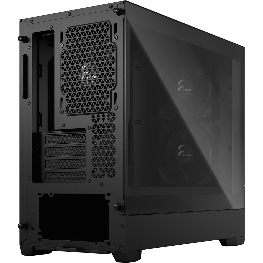 A large main feature product image of Fractal Design Pop Mini Silent TG Clear Tint Micro Tower Case - Black