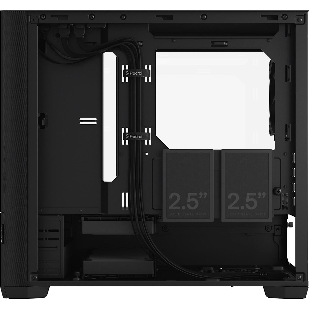 A large main feature product image of Fractal Design Pop Mini Silent TG Clear Tint Micro Tower Case - Black