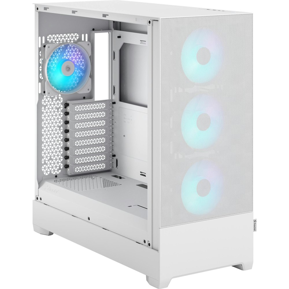 A large main feature product image of Fractal Design Pop XL Air RGB TG Clear Tint Full Tower Case - White