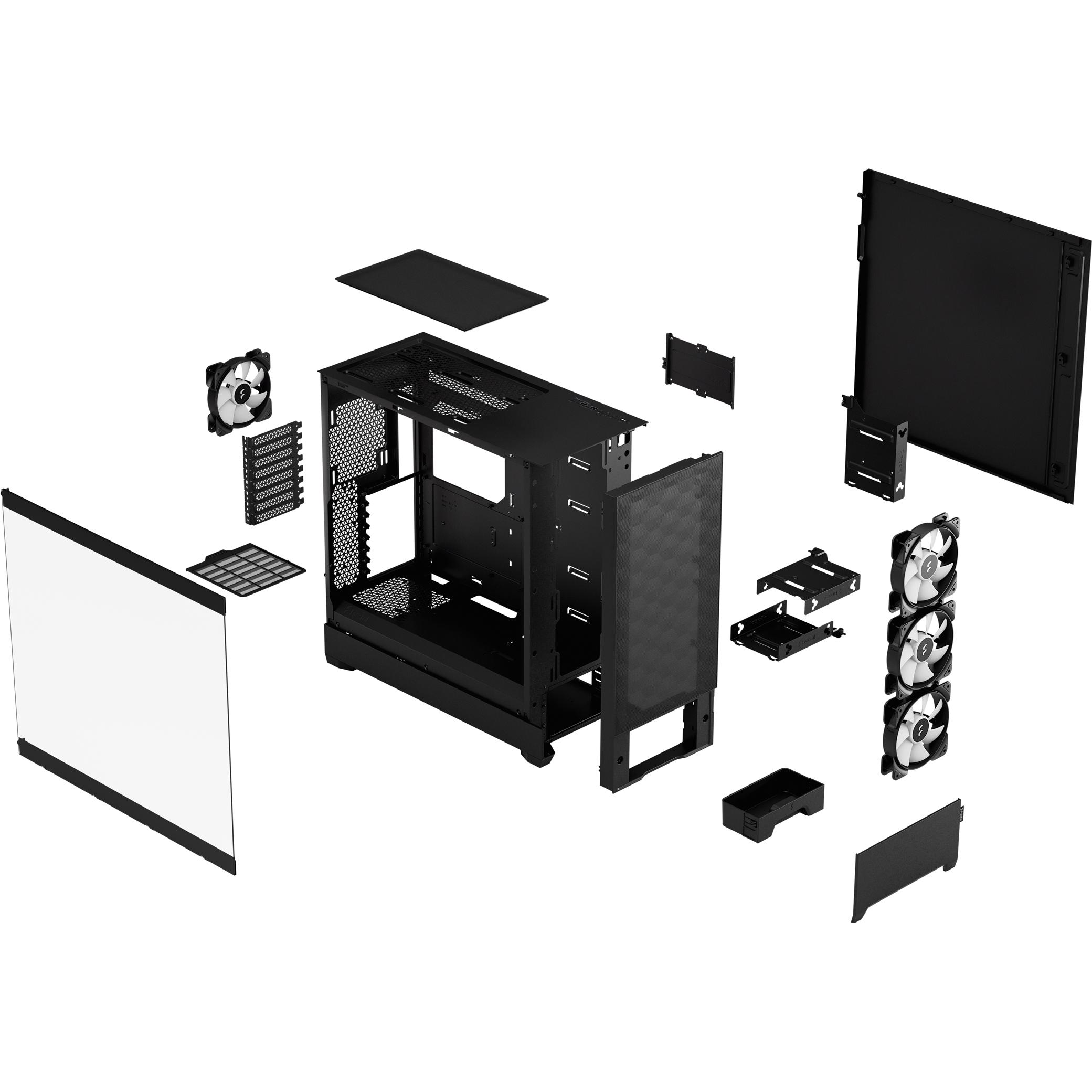 A large main feature product image of Fractal Design Pop XL Air RGB TG Clear Tint Full Tower Case (Black)