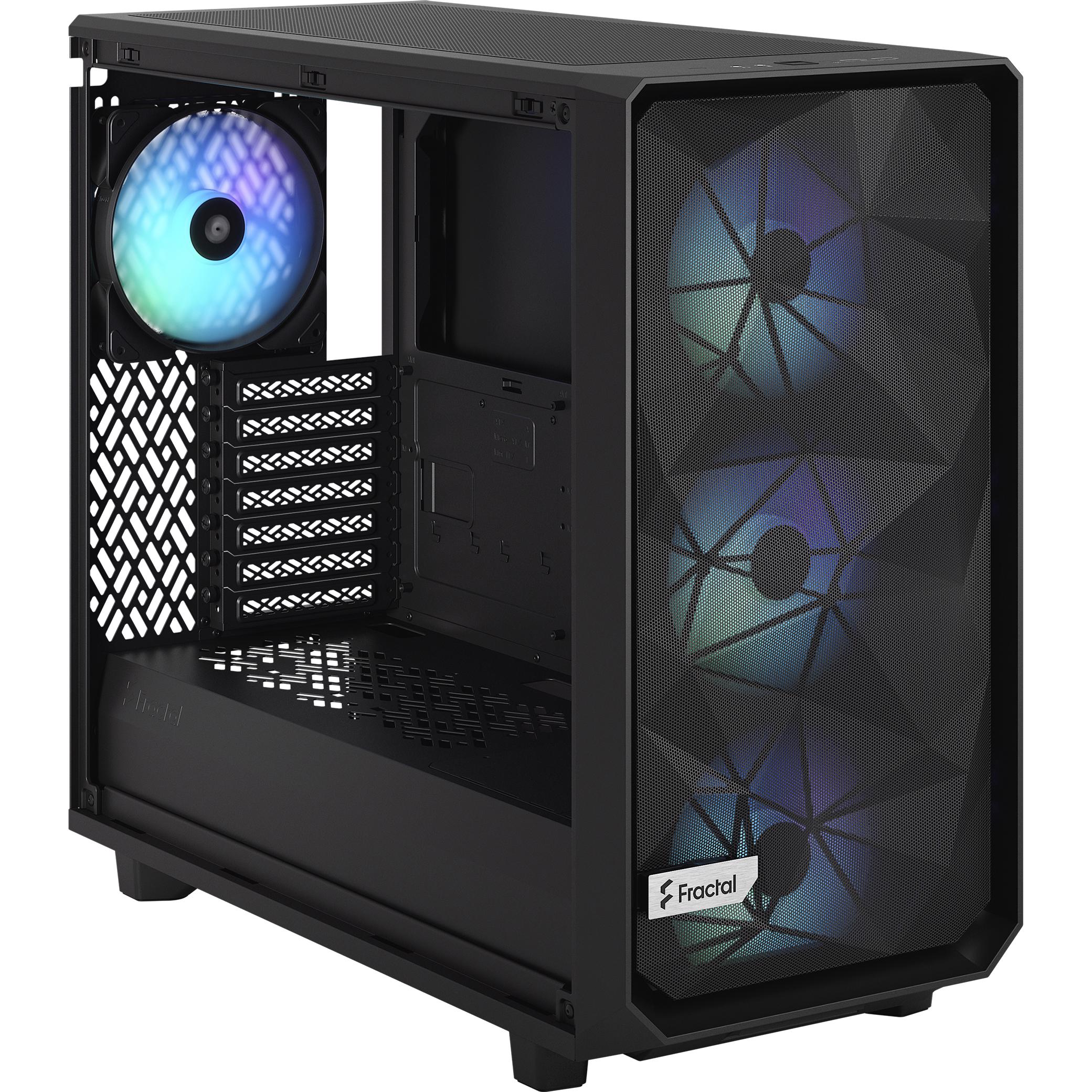 Fractal Design Meshify 2 Lite RGB TG Light Tint Mid Tower Case - Black ...