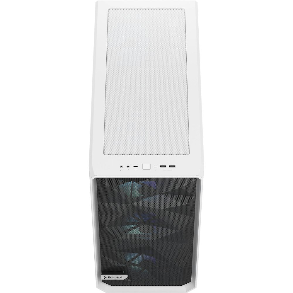 A large main feature product image of Fractal Design Meshify 2 RGB TG Clear Tint Mid Tower Case - White