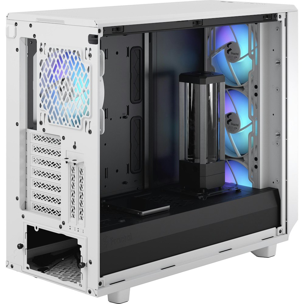 A large main feature product image of Fractal Design Meshify 2 RGB TG Clear Tint Mid Tower Case - White