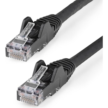 Product image of Startech 5m CAT6 Ethernet Cable - LSZH - 10 Gigabit 650MHz 100W PoE Patch Cord - Black - Click for product page of Startech 5m CAT6 Ethernet Cable - LSZH - 10 Gigabit 650MHz 100W PoE Patch Cord - Black