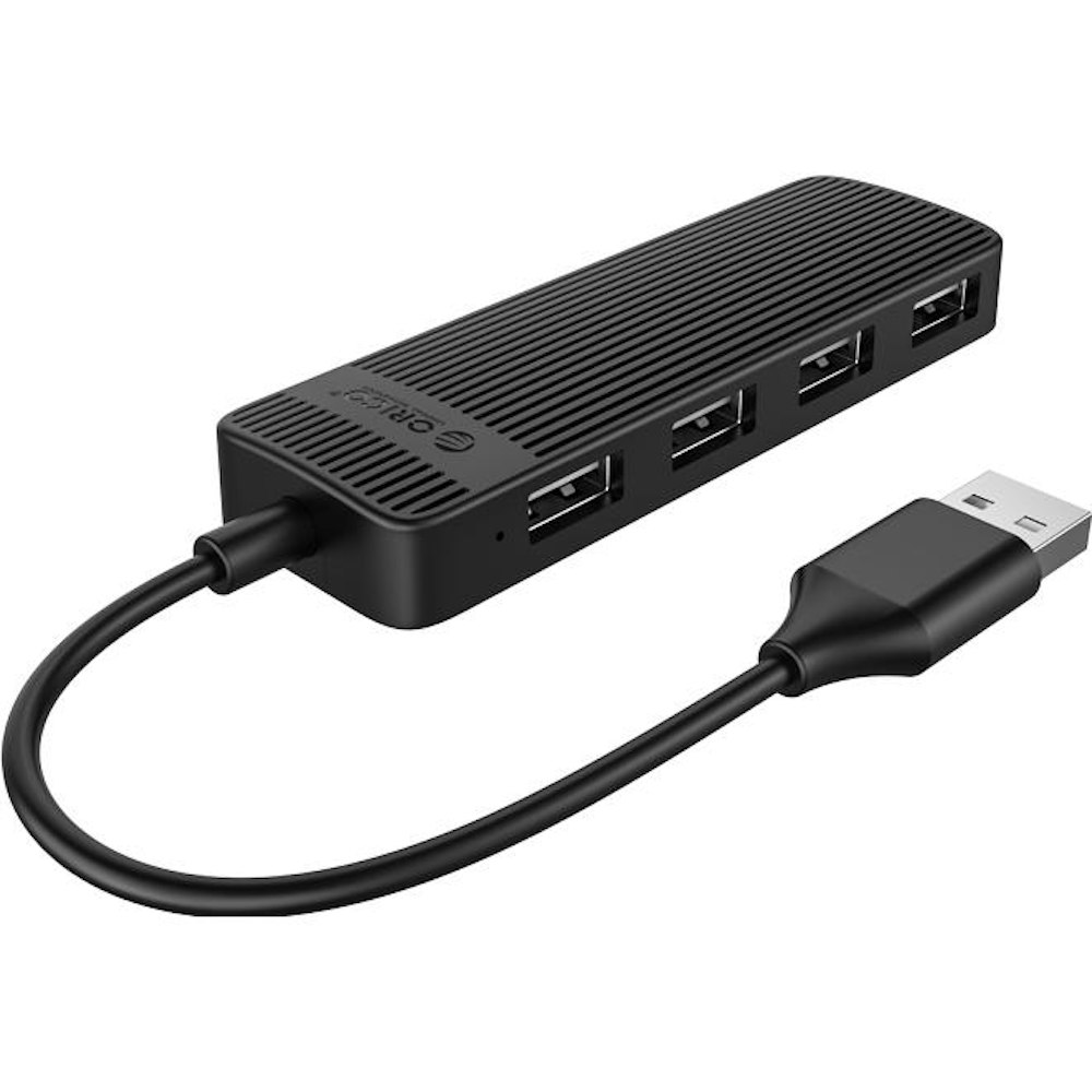 A large main feature product image of ORICO 4 port USB2.0 USB HUB - Black
