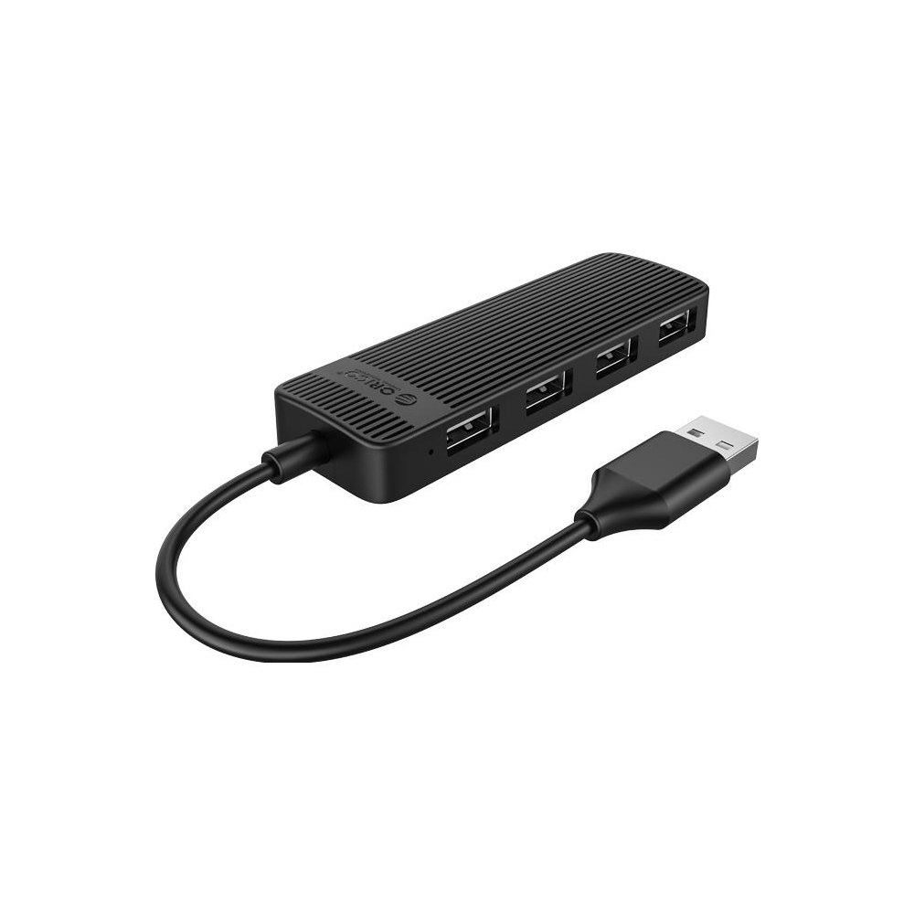 A large main feature product image of ORICO 4 port USB2.0 USB HUB - Black