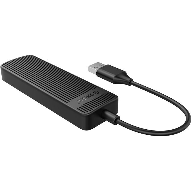 A large main feature product image of ORICO 4 port USB2.0 USB HUB - Black