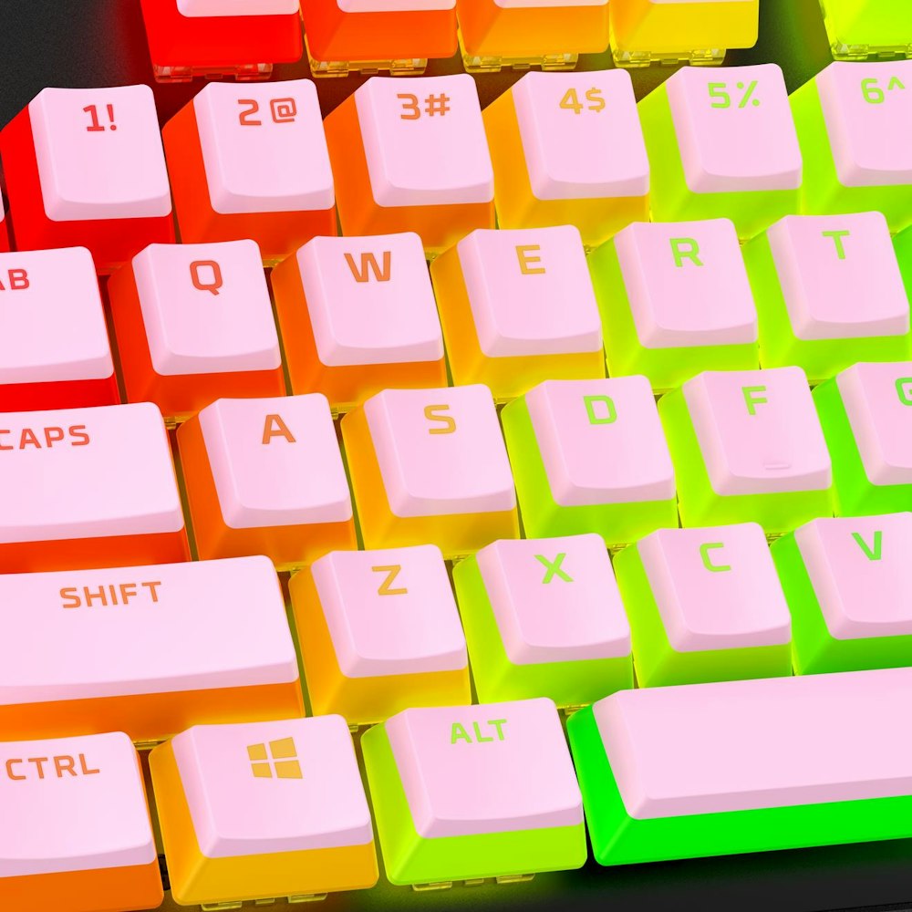 A large main feature product image of HyperX Pudding PBT Keycaps - Full  Set (Pink)