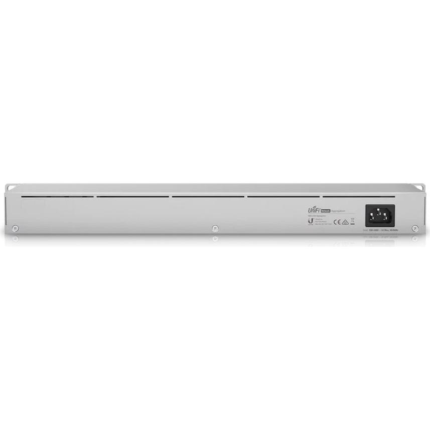 A large main feature product image of Ubiquiti Aggregation 8-Port 10GbE SFP+ Layer 2 Switch
