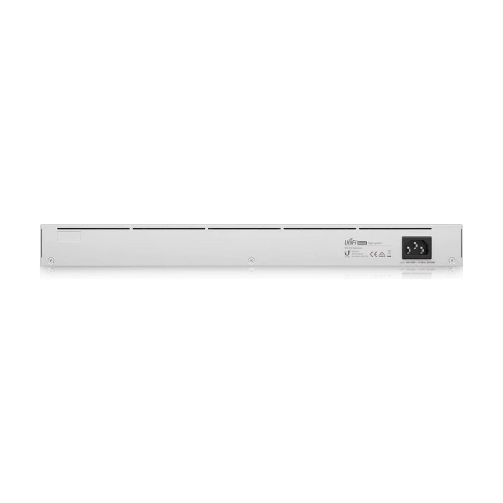 A large main feature product image of Ubiquiti Aggregation 8-Port 10GbE SFP+ Layer 2 Switch