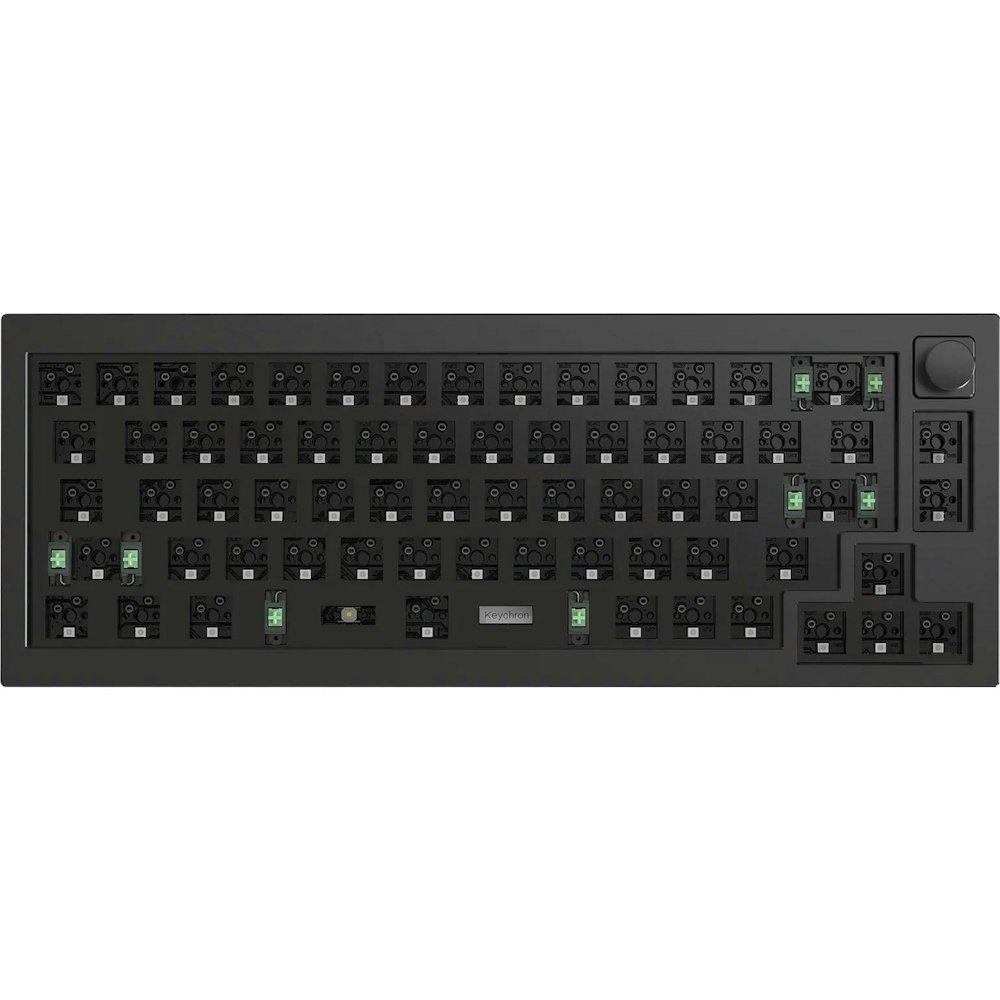 A large main feature product image of Keychron Q2 QMK 65% Hot-Swappable Mechanical Keyboard - Carbon Black (Brown Switch)