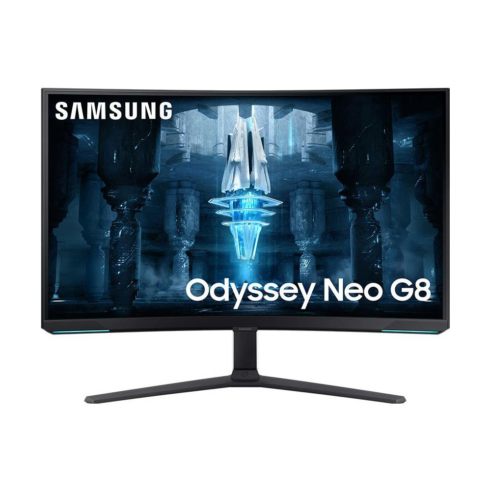 A large main feature product image of Samsung Odyssey Neo G85B 32" Curved UHD 240Hz VA Monitor
