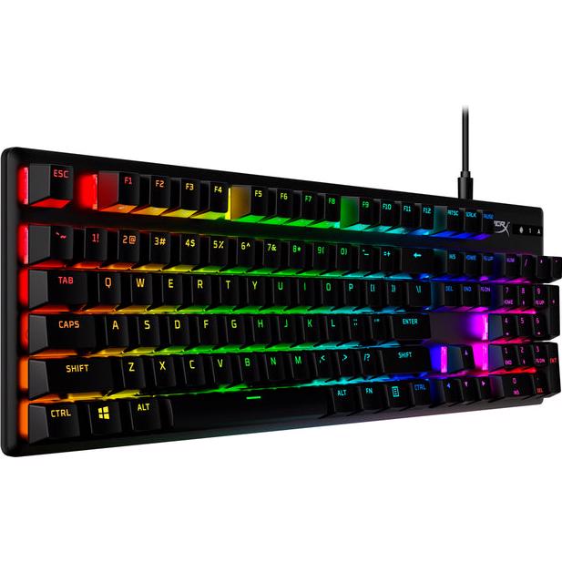 A large main feature product image of HyperX Alloy Origins PBT HX - Fullsize Mechanical Keyboard (HyperX Red Switch)