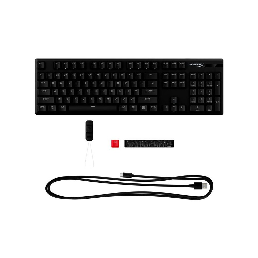 A large main feature product image of HyperX Alloy Origins PBT HX - Fullsize Mechanical Keyboard (HyperX Red Switch)