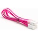 A small tile product image of GamerChief Elite Series 8-Pin PCIe 30cm Sleeved Extension Cable (Hot Pink/White) - White Connector