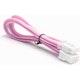 A small tile product image of GamerChief Elite Series 8-Pin PCIe 30cm Sleeved Extension Cable (Pink/White) - White Connector