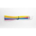 A product image of GamerChief Elite Series 8-Pin PCIe 30cm Sleeved Extension Cable (Yellow / Light Pink / Pink / Blue / White) - White Connector