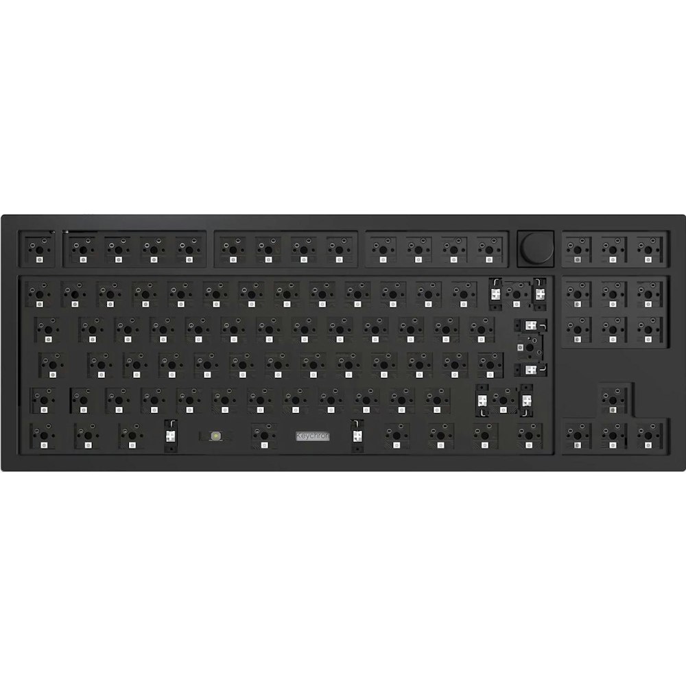 A large main feature product image of Keychron Q3 QMK TKL Hot-Swappable Mechanical Keyboard - Carbon Black (Brown Switch)