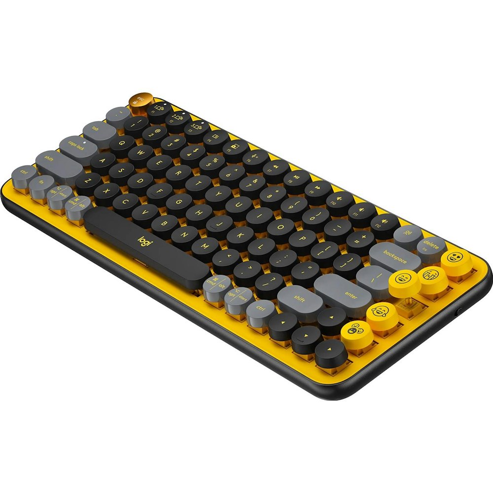 A large main feature product image of Logitech POP Keys Wireless Mechanical Emoji Keyboard - Blast
