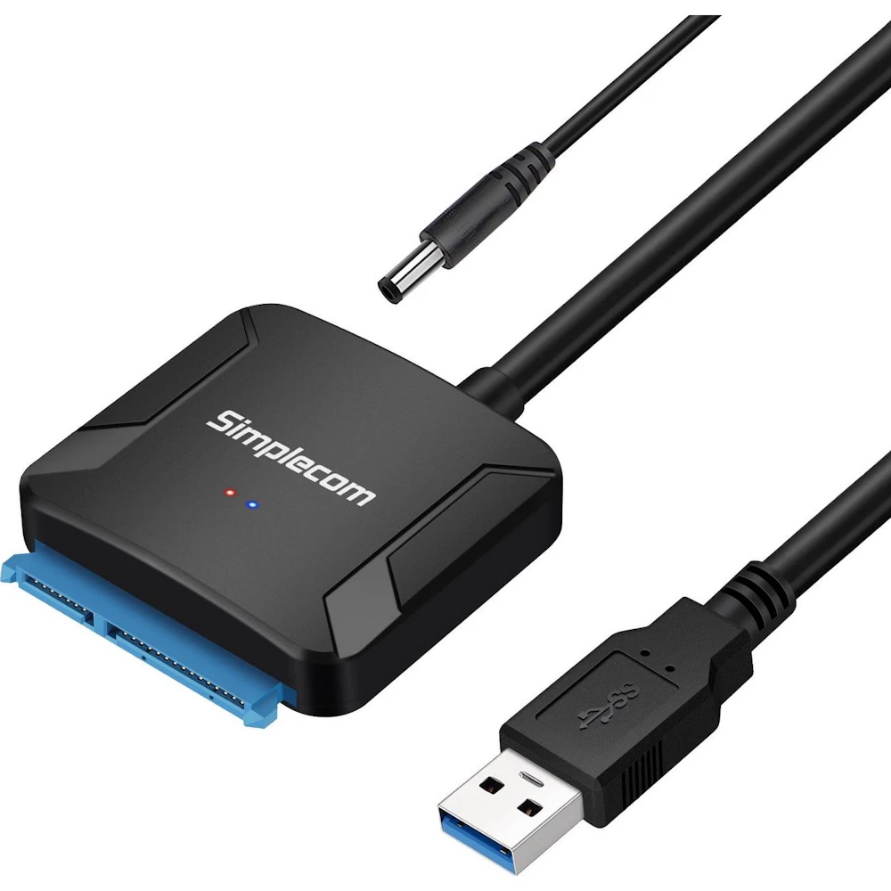 Simplecom SA236 USB 3.0 to SATA Adapter Cable Converter with Power Supply for 2.5" & 3.5" HDD SSD