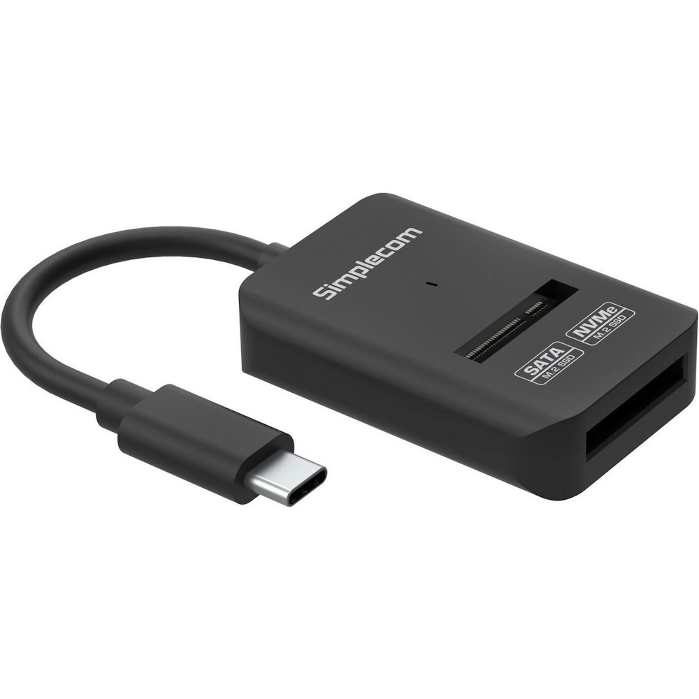 A large main feature product image of Simplecom SA506 NVMe / SATA Dual Protocol M.2 SSD to USB-C Adapter Converter USB 3.2 Gen 2 10Gbps