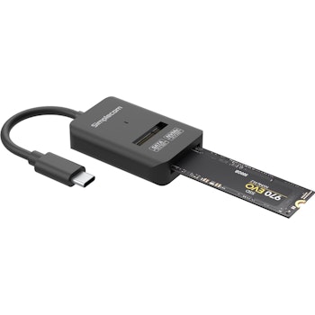 Product image of Simplecom SA506 NVMe / SATA Dual Protocol M.2 SSD to USB-C Adapter Converter USB 3.2 Gen 2 10Gbps - Click for product page of Simplecom SA506 NVMe / SATA Dual Protocol M.2 SSD to USB-C Adapter Converter USB 3.2 Gen 2 10Gbps