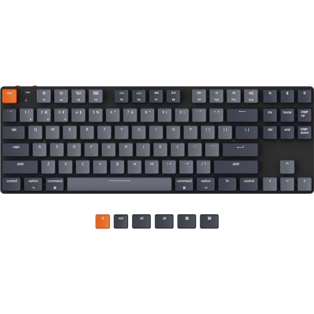 A large main feature product image of Keychron K1 SE Slim TKL RGB Wireless Mechanical Keyboard (Optical Brown Switch)