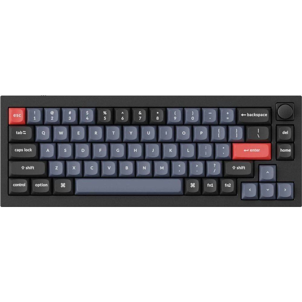 A large main feature product image of Keychron Q2 QMK 65% Hot-Swappable Mechanical Keyboard - Carbon Black (Brown Switch)
