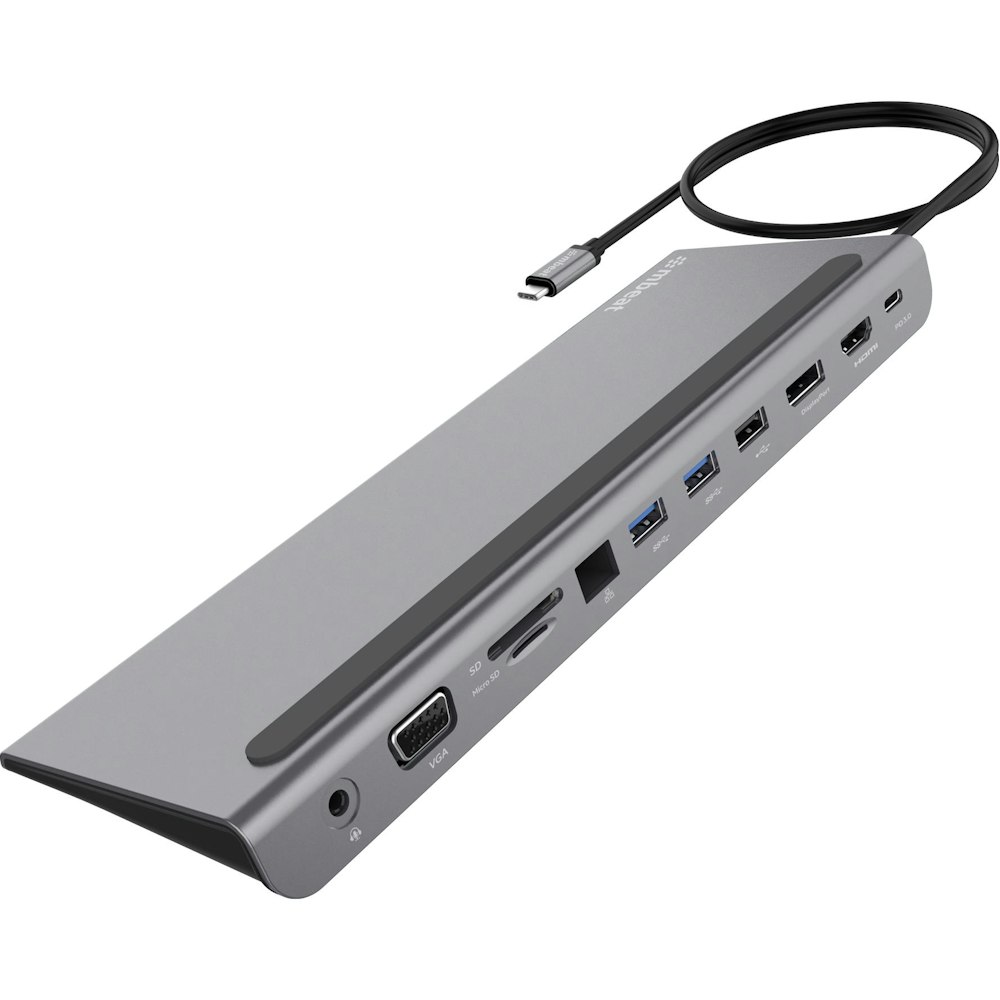 A large main feature product image of mBeat Elite Triple Display USB-C Docking Station with 100W Power Delivery