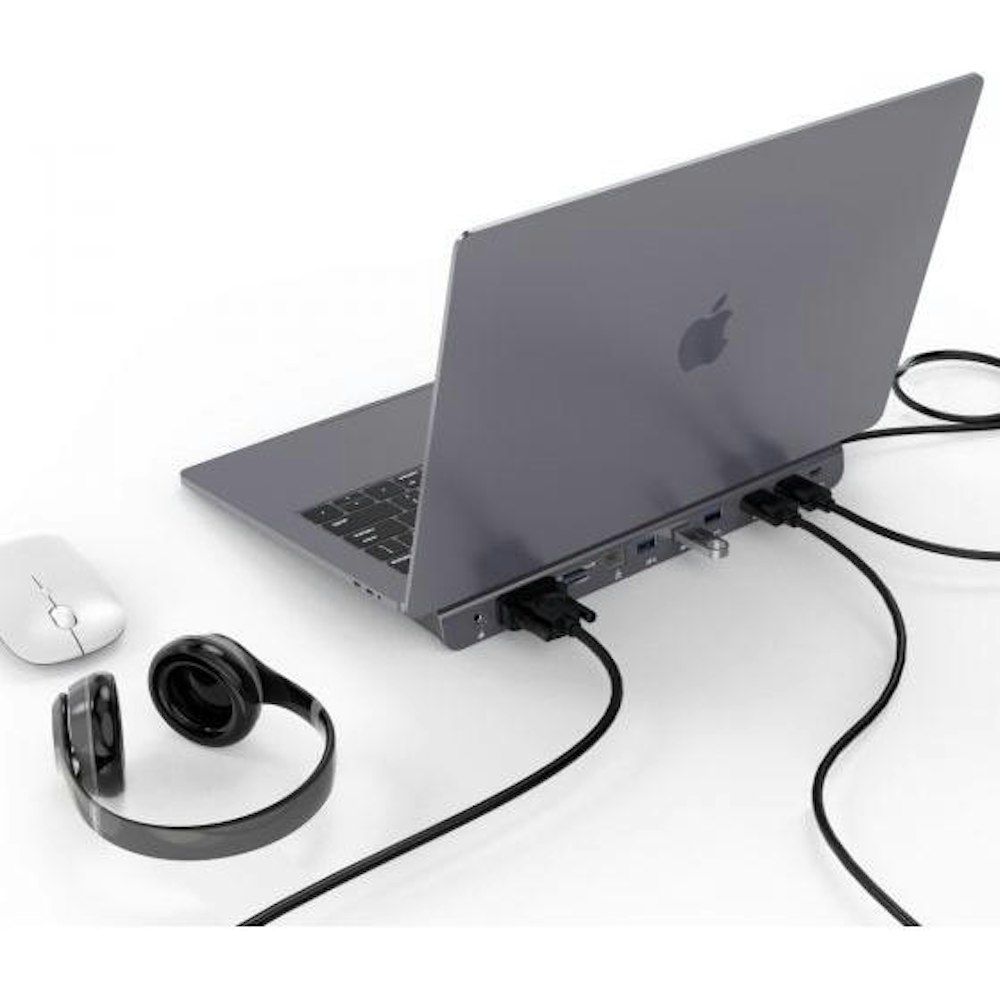 A large main feature product image of mbeat Elite Triple Display USB-C Docking Station with 100W Power Delivery