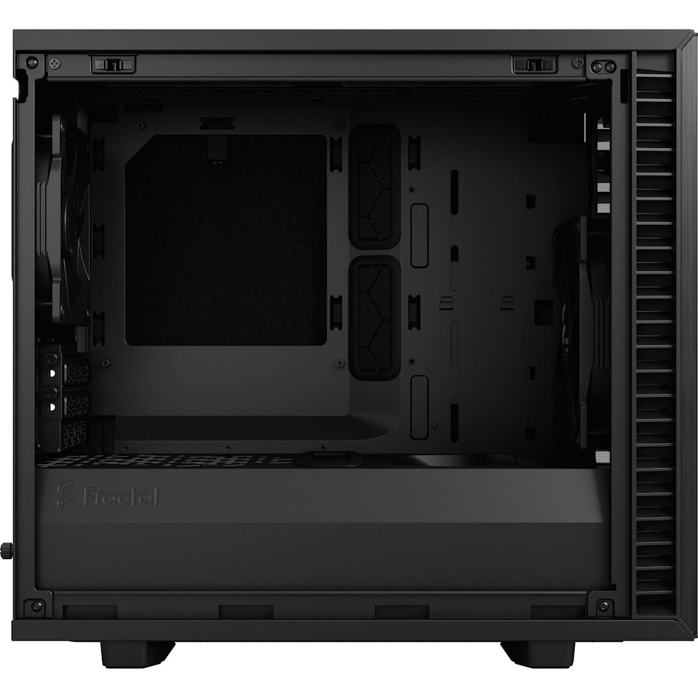 A large main feature product image of Fractal Design Define 7 Nano Black Solid Mini ITX Case
