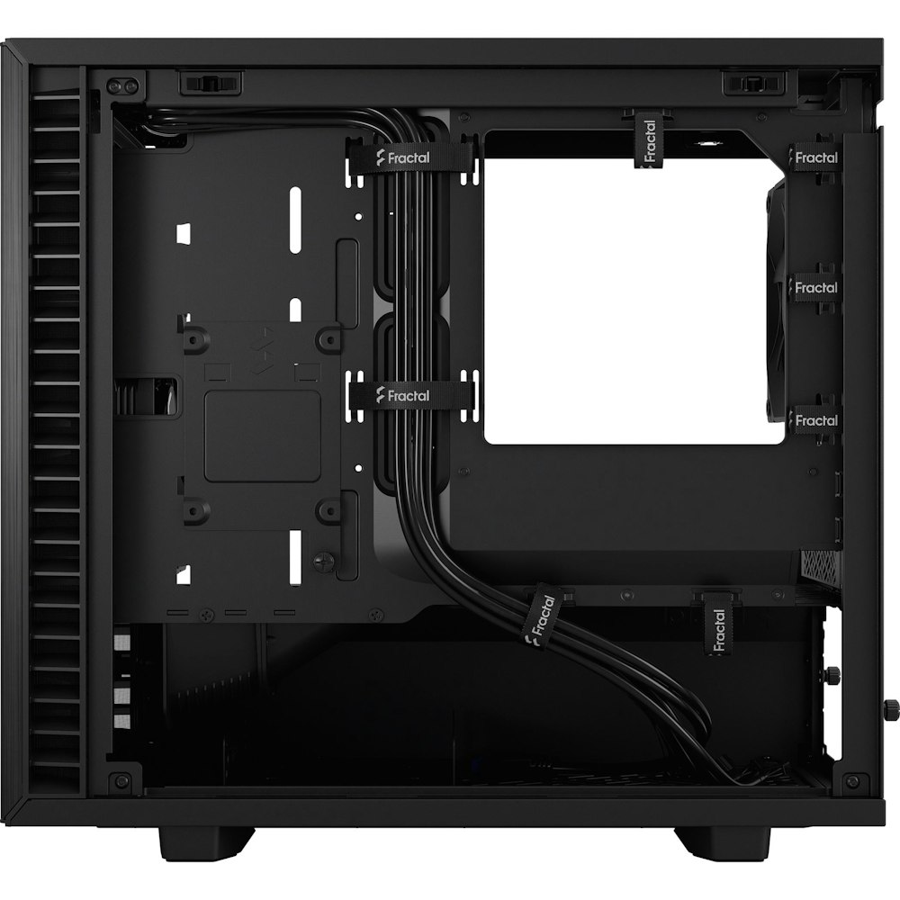 A large main feature product image of Fractal Design Define 7 Nano Black Tempered Glass Light Tint Mini ITX Case