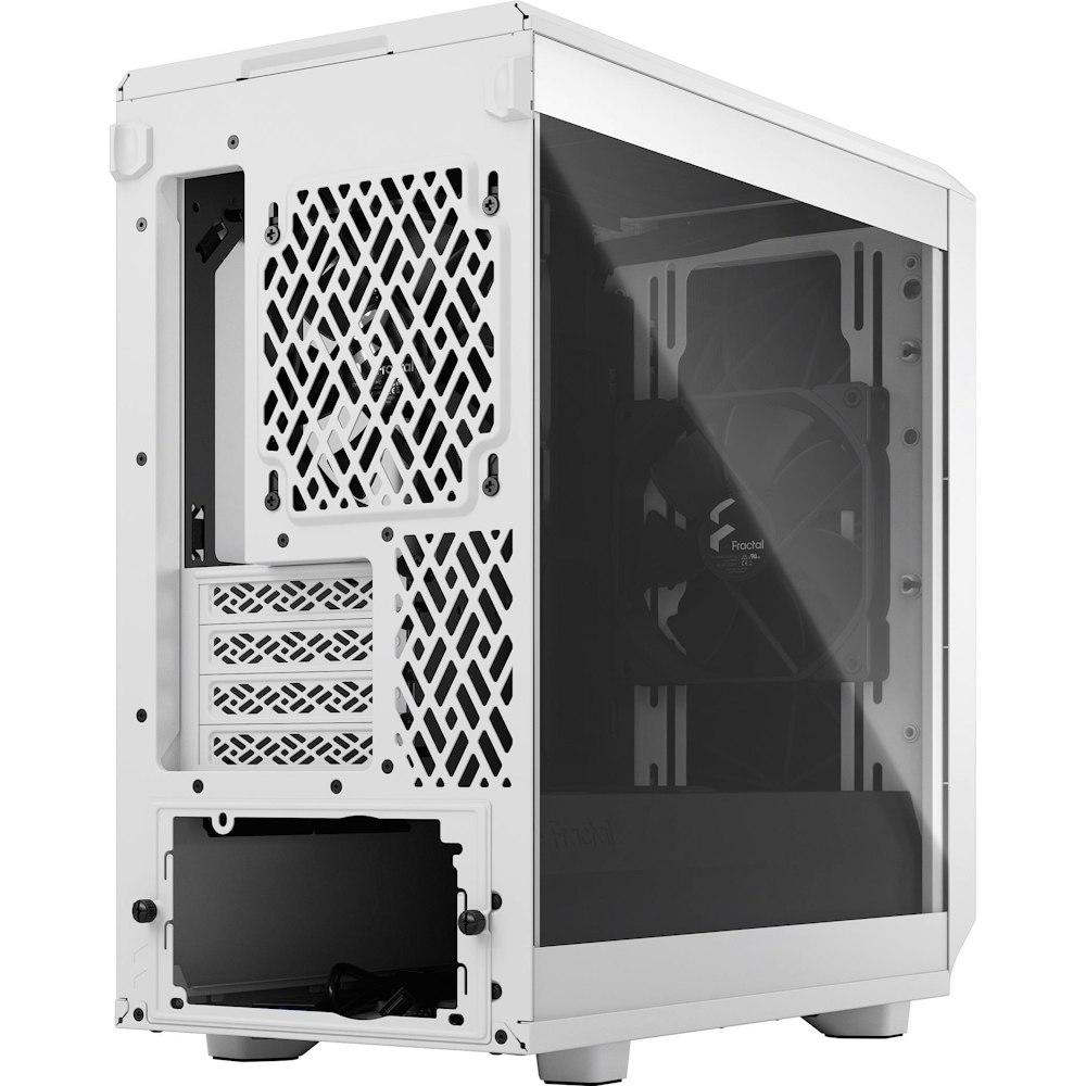 A large main feature product image of Fractal Design Meshify 2 Mini TG Clear Tint Micro Tower Case - White